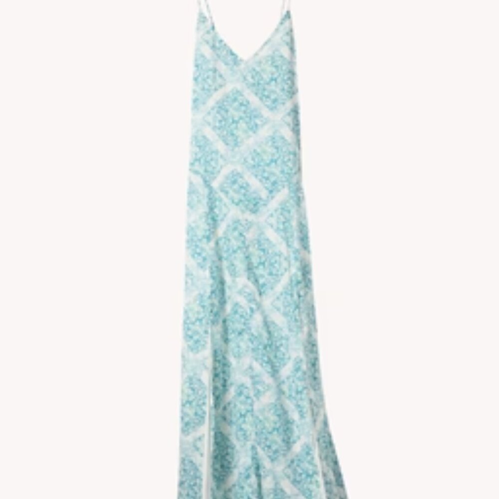 Hannah Artwear Cotton Block-Print Maxi Dress